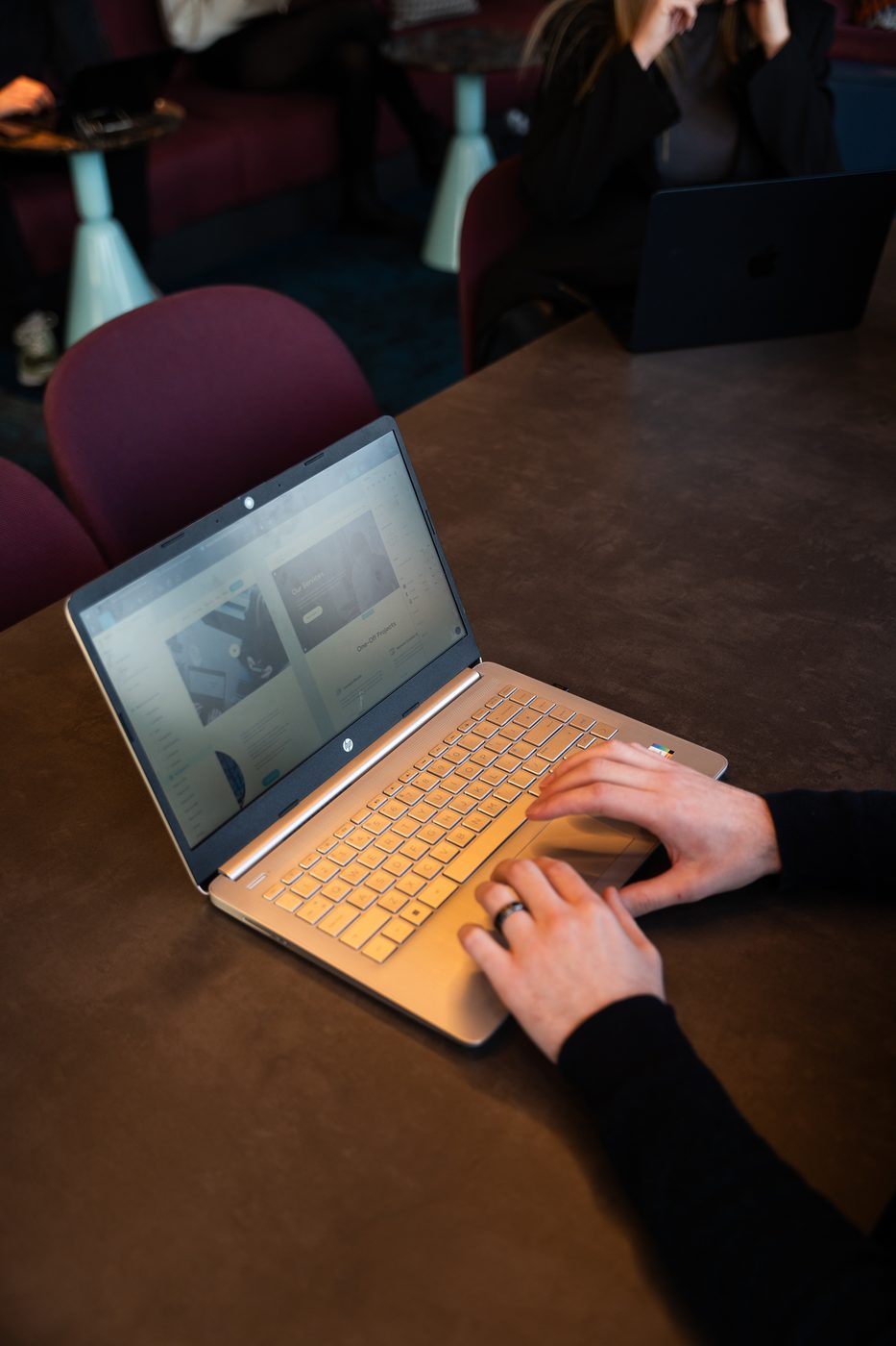 Email campaign performance being reviewed on screen